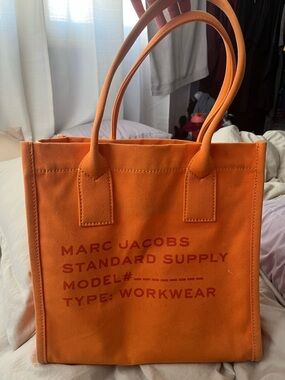 Marc Jacobs Orange Canvas Workwear Tote